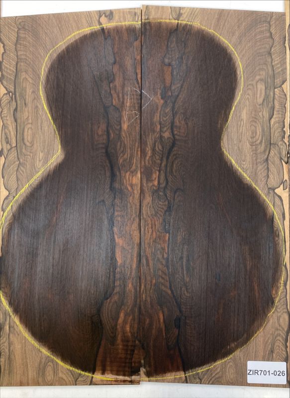 Back & Sides Zirikote Unique Piece #026 Western